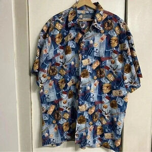 Vintage men's High Seas 3XL made in US baseball‎ short sleeve shirt